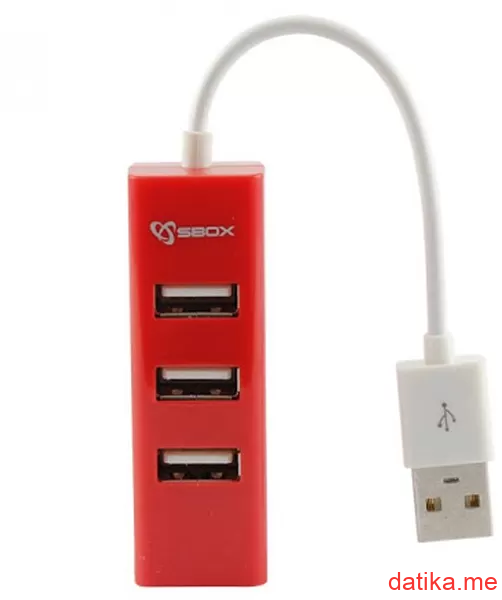 Sbox USB Hub H-204 Red