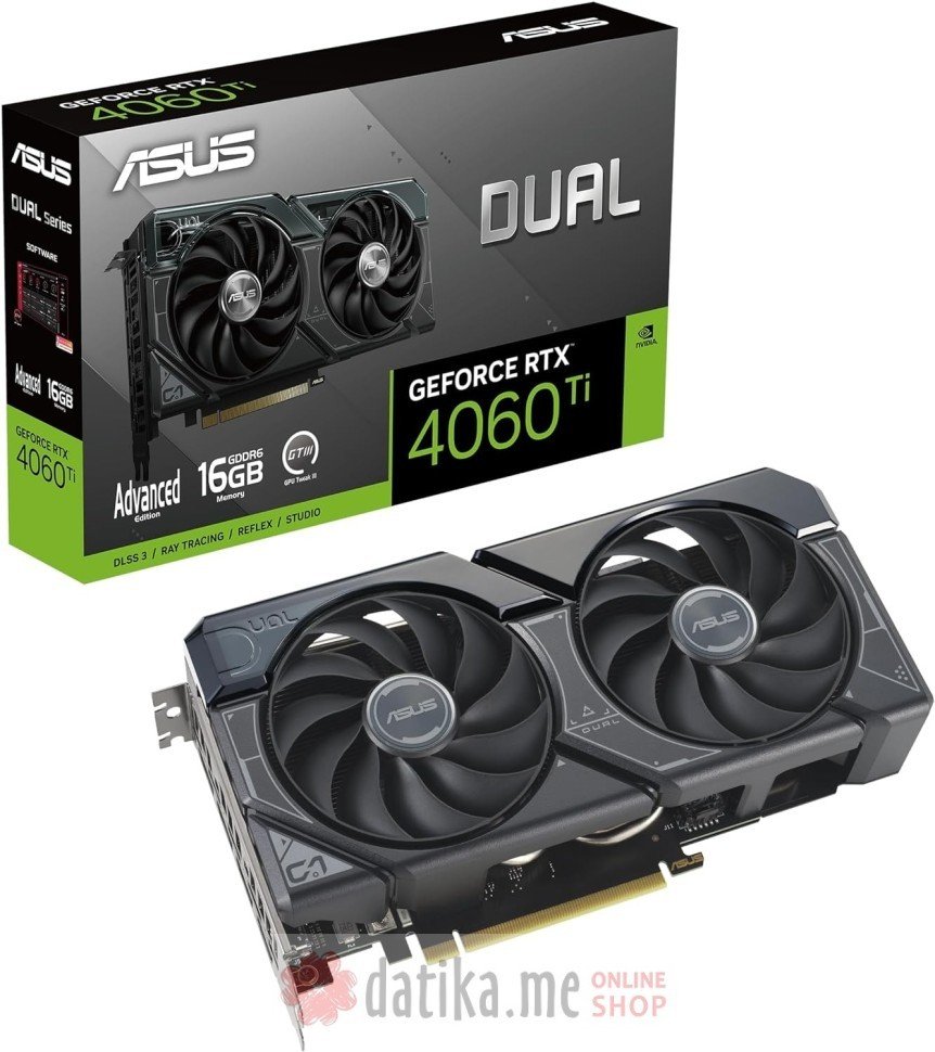 Asus Dual GeForce RTX 4060 Ti OC Edition 16GB GDDR6, DUAL-RTX4060TI-O16G