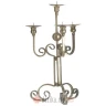 INART SVIJECNJAK METAL 4 SEAT ANTIQUE GOLDEN 29X29X56cm