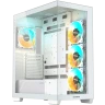 GIGABYTE C500 Panoramic Stealth ICE ATX Mid Tower Case, Pre-installed 4 ARGB fans, USB 3.0 x2, White