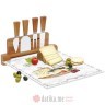 EASY LIFE DASKA ZA POSLUZIVANJE SA STAKLOM + 4 NOZA LES FROMAGES