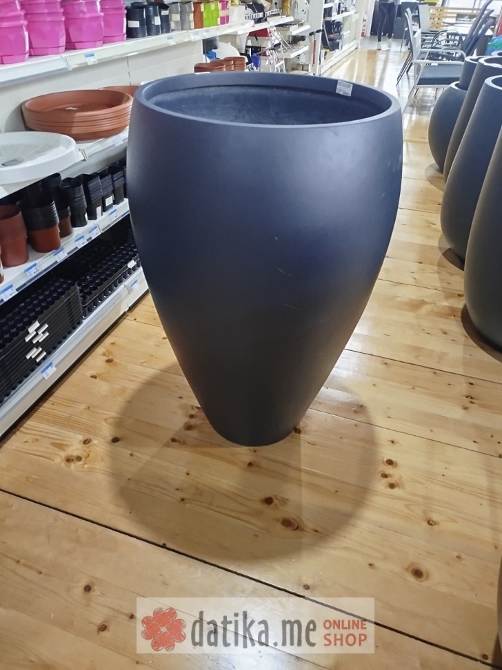 EMIX GARDEN Saksija fiberglas L65xW65xH104cm Matte Anthracite