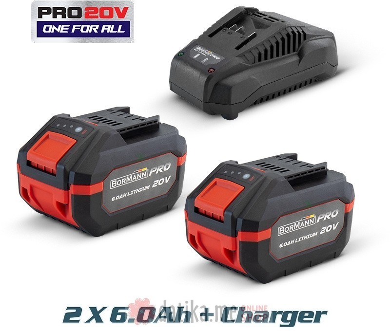 BORMANN BBP2003 Set Akumulatora 2x20V/6,Ah BBP1006 + Punjac 20V 