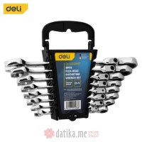 DELI EDL140208T SET KLJUCEVA SA FLEKSIBILNOM RACNOM 8-19MM, 8KOM 