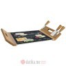 EASY LIFE DASKA ZA POSLUŽIVANJE SA STAKLOM 44x28cm+4 NOZA WORLD OF CHEESE