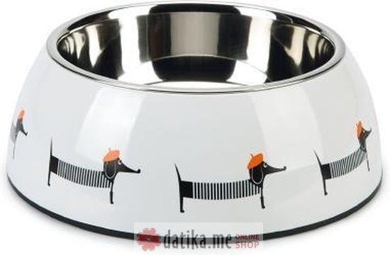 Beeztees POSUDA ZA PSE METALNA WOBY 22 x 22 x 7,5 cm - 700 ml 