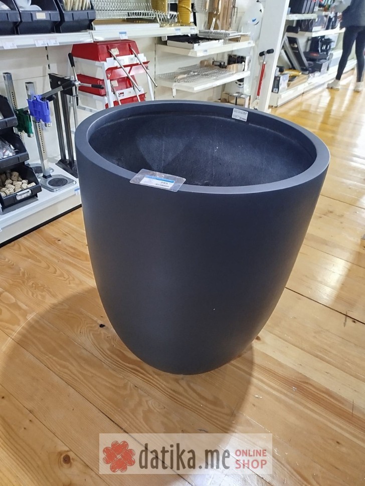 EMIX GARDEN Saksija fiberglas L63xW63xH79cm Matte Anthracite