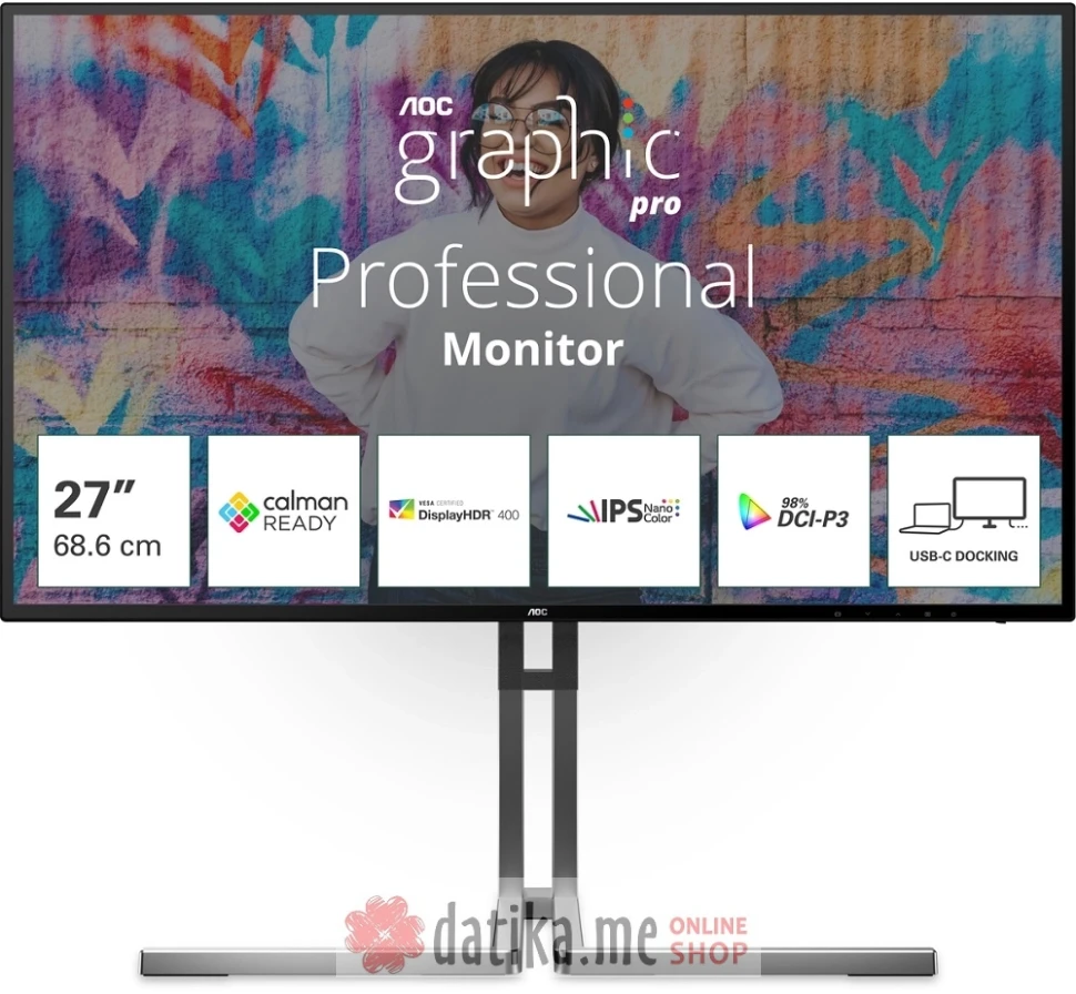 AOC U27U3CV 27" IPS 4K Ultra HD Graphic Pro Monitor 