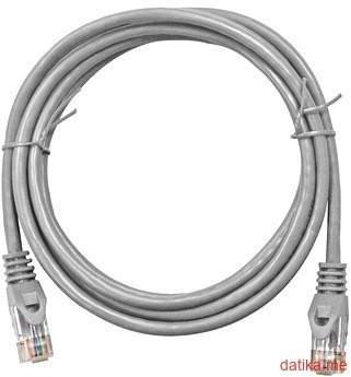 Schrack Patch kabl RJ45, Cat.6, U/UTP, PVC, sivi, 5m