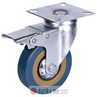 Bormann BHT9028  Točak PVC Fi 75mm,nosivost 60kg, sa kočnicom 