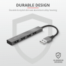 Trust Halyx Aluminium 4-Port Mini USB Hub 