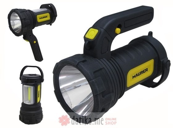 MAURER Lampa ručna baerijska Led 200Lum 3 u 1 (bez baterija)