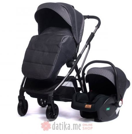 BBO Kolica za bebe Q7 Ultra 2u1 set sa autosedistem Grey Net 