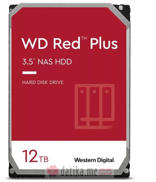 WD Red Plus NAS 12TB 3.5" SATA III 256MB 7200rpm, WD120EFBX  in Podgorica Montenegro