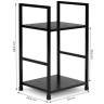 ModernHome Drvena polica sa dva nivoa, loft black