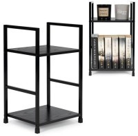 ModernHome Drvena polica sa dva nivoa, loft black