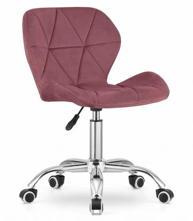 ModernHome Kancelarijska stolica Ferra sa točkićima dark pink Velvet