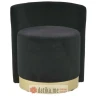INART TABURE VELVET OTTOMAN BLACK Φ54Χ58/40
