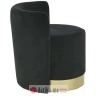 INART TABURE VELVET OTTOMAN BLACK Φ54Χ58/40
