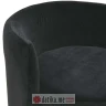 INART TABURE VELVET OTTOMAN BLACK Φ54Χ58/40