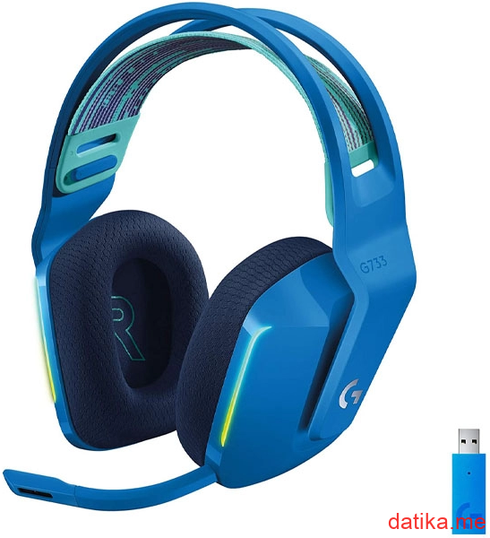 Logitech G733 Lightspeed RGB plave slusalice gejmerske, bezicne.