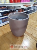 EMIX GARDEN Saksija fiberglas L63xW63xH79cm Matte Cappucino