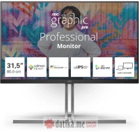 AOC U32U3CV 32'' 4K Ultra HD IPS Graphic Pro Monitor