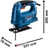 BOSCH Testera ubodna 68mm 500W GST 680