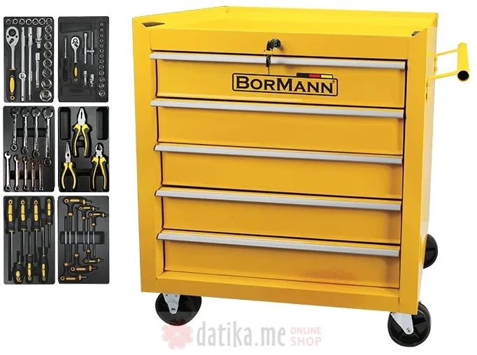 Kolica metalna s 5 lad. i 66 alata Bormann BWR7100SET 64x36x62cm 