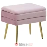 INART TABURE VELVET PINK 50Χ34Χ42