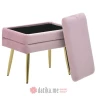 INART TABURE VELVET PINK 50Χ34Χ42