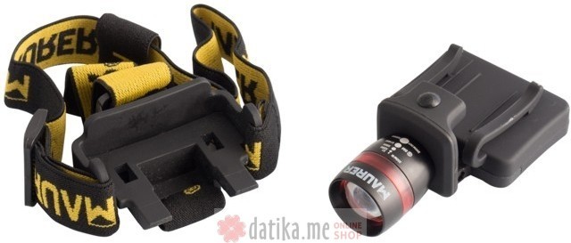 MAURER Lampa naglavna sa zumom baterijska 3AAA 120Lum