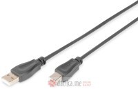 Digitus Kabel USB 2.0 connection cable, type A - B 0.5m Black