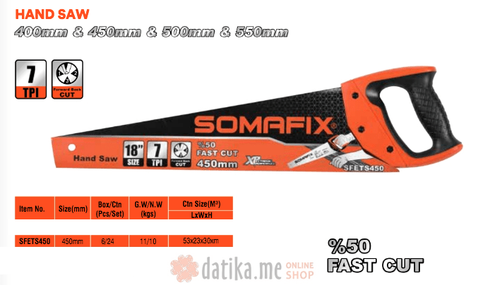Somafix SFETS450 Testera za drvo zatvorena rucka 400mm 