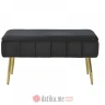 INART TABURE VELVET STORAGE OTTOMAN BLACK/GOLDEN 80Χ38Χ42