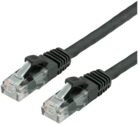 Rotronic 21.99.1045 Value patch cable, Cat. 6, U/UTP, black, LS0H, 2m