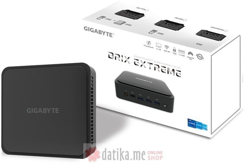 Gigabyte GB-BEI5-1240 BRIX Mini PC Intel i5-1240P 1.7 GHz(4.40 GHz) 