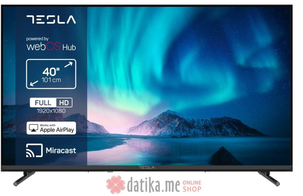 Tesla 40E645BFW LED TV 40" full HD, WebOS smart, ThinQ AI, AirPlay, Miracast, DVB-T2/C/S2 в Черногории Tesla 40E645BFW LED TV 40" full HD, WebOS smart, ThinQ AI, AirPlay, Miracast, DVB-T2/C/S2 в Черногории