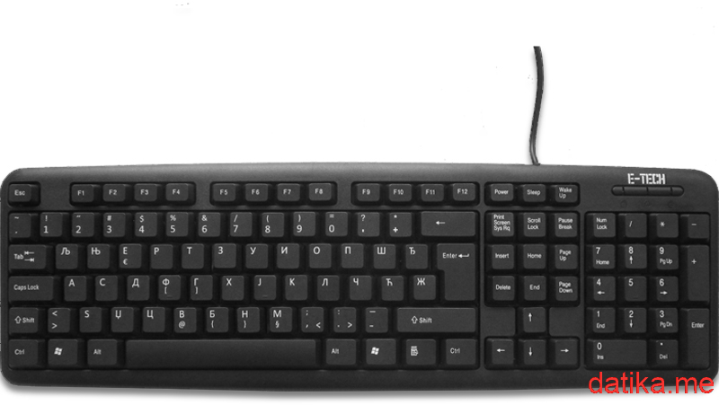ETECH E-5050 USB YU tastatura (CYR)