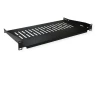 VALUE 19"-Fixed Shelf, 485 x 250mm, max. 10 kg, 1U, black