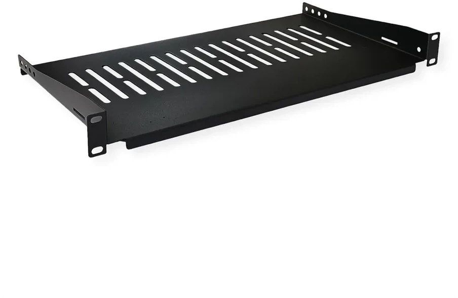 VALUE 19"-Fixed Shelf, 485 x 250mm, max. 10 kg, 1U, black