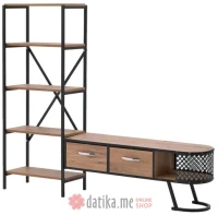 INART TV KOMODA DRVO/METAL NATURAL/CRNA 180X38X150