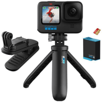 GoPro HERO10 Black Special Bundle - 32GB MicroSD + Baterija + Magnetic Swivel Clip + Shorty