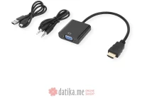  SECOMP STANDARD Cableadapter, HDMI - VGA + Audio, M/F, (stereo), 0.23 m