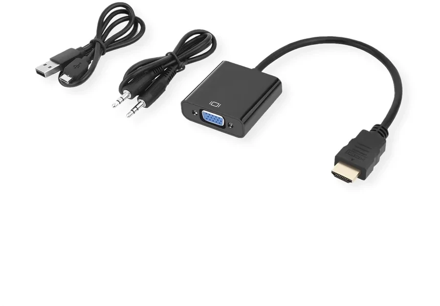  SECOMP STANDARD Cableadapter, HDMI - VGA + Audio, M/F, (stereo), 0.23 m