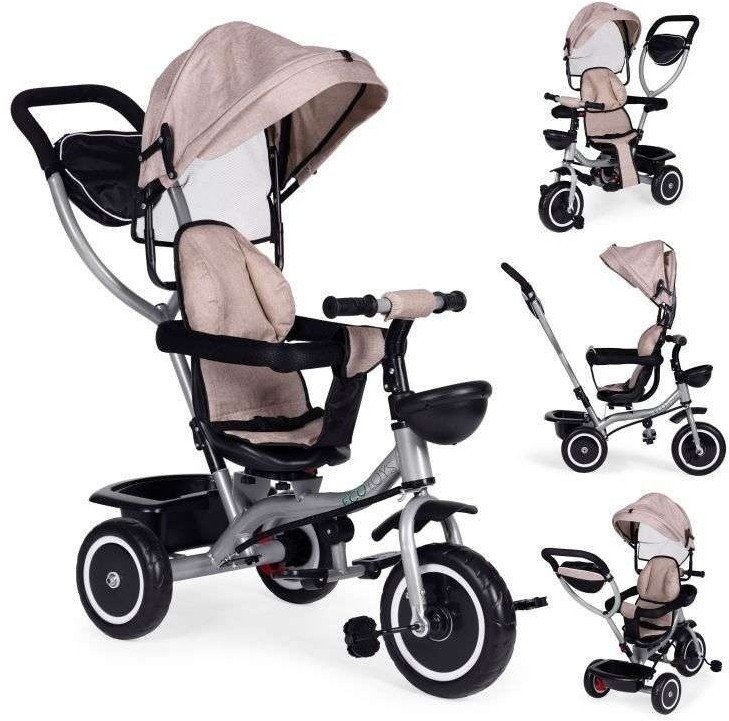 ECOTOYS 2U1 TRICIKL SA ROTIRAJUĆIM SJEDIŠTEM I SKLOPIVOM TENDOM BEIGE ECOTOYS 2U1 TRICIKL SA ROTIRAJUĆIM SJEDIŠTEM I SKLOPIVOM TENDOM BEIGE