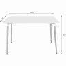 Bolzz MILANO STO 120x80 cm + Milano set 4 stolice SVIJETLO SIVA