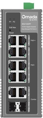 TP-LINK IES210GPP Omada 10-Port Gigabit Industrial Easy Managed Switch with 6-Port PoE+&2-Port PoE++ в Черногории