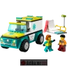 Lego Igracka 60403 kocke City Emergency Ambulance and Snowboarder 4g+ в Черногории