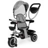 ECOTOYS 2U1 TRICIKL SA ROTIRAJUĆIM SJEDIŠTEM I SKLOPIVOM TENDOM GREY